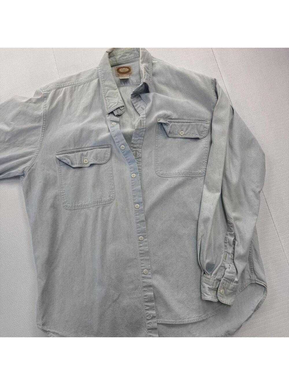 Banana Republic Vintage Light Blue Oxford Button Front Shirt Men’s Large Cotton